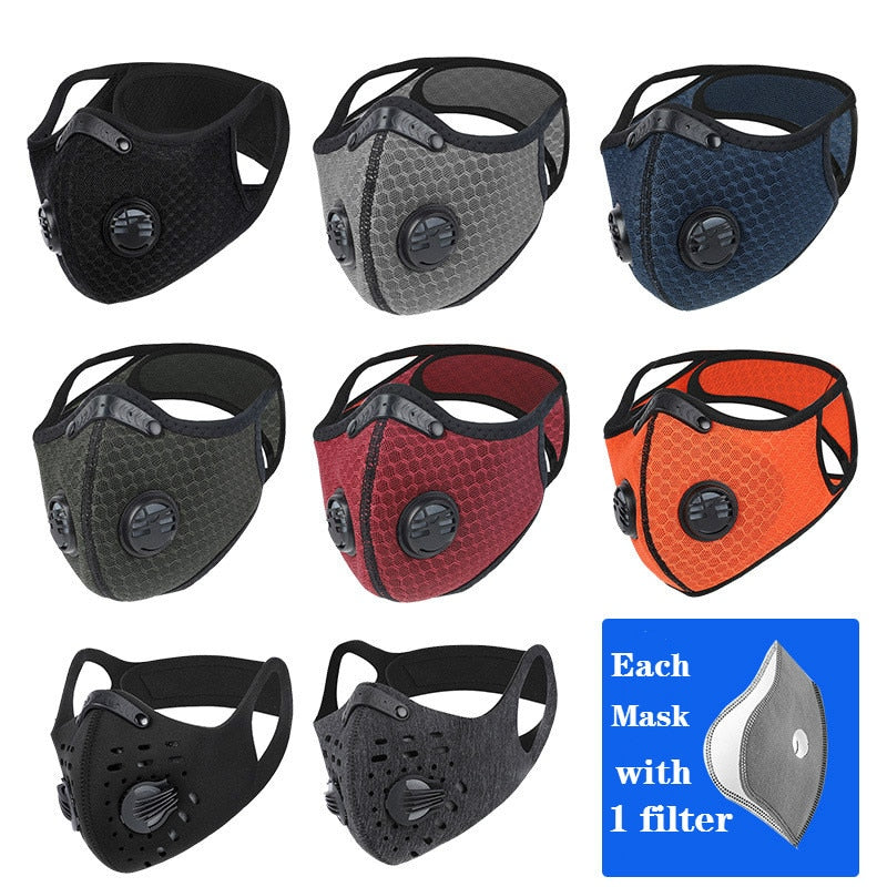 Sport Face Mask With Filter KN95 Activated Carbon